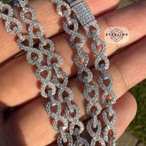 Moissanite Infinity Link 6mm 22" Necklace